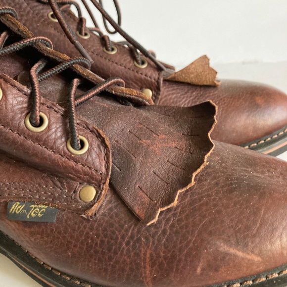 NuTech Logger Lace Up Brown Leather W/Kilt Men’s 8.5 - Picture 2 of 14